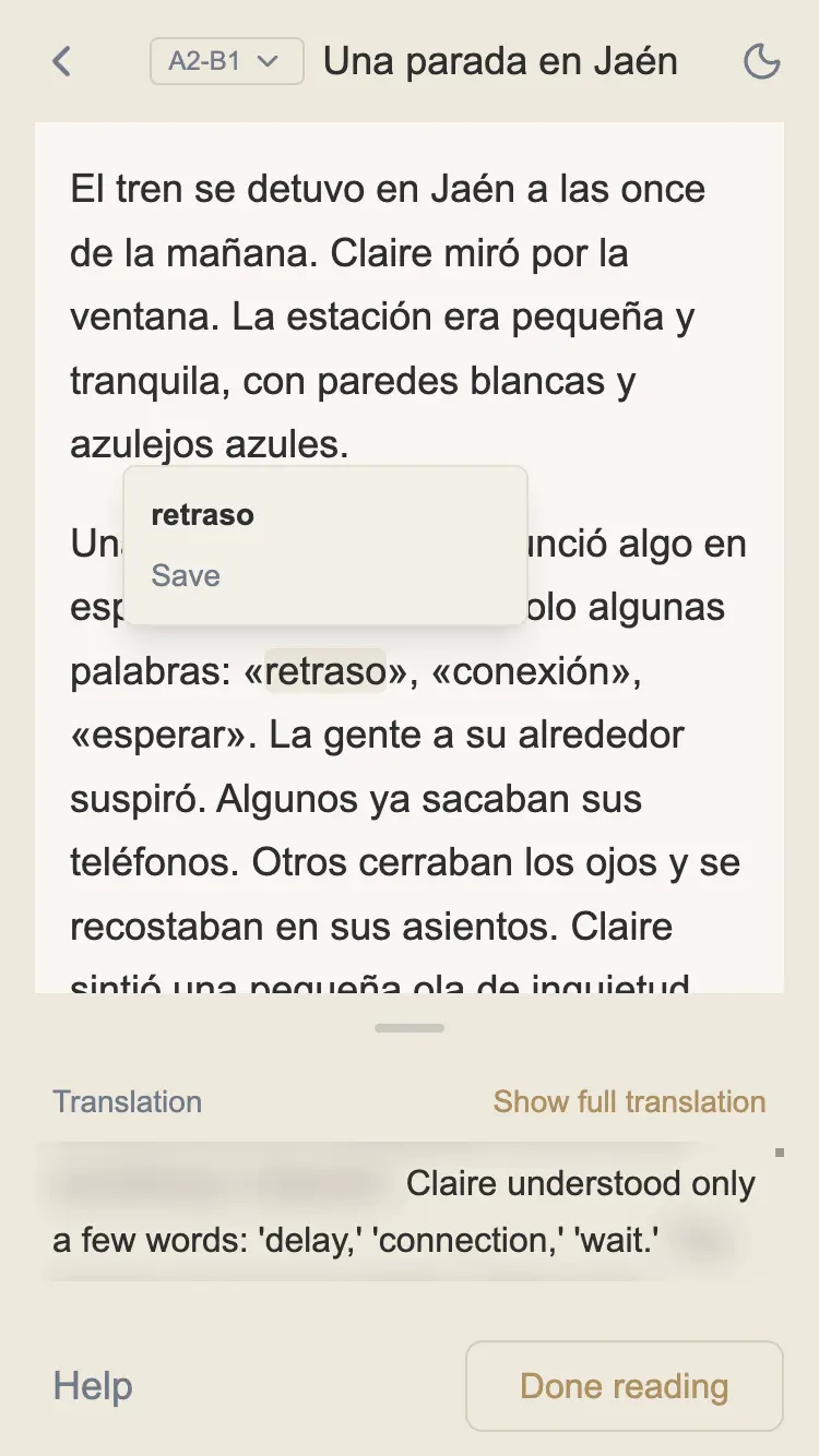 SplitRead reader demo displayed translations