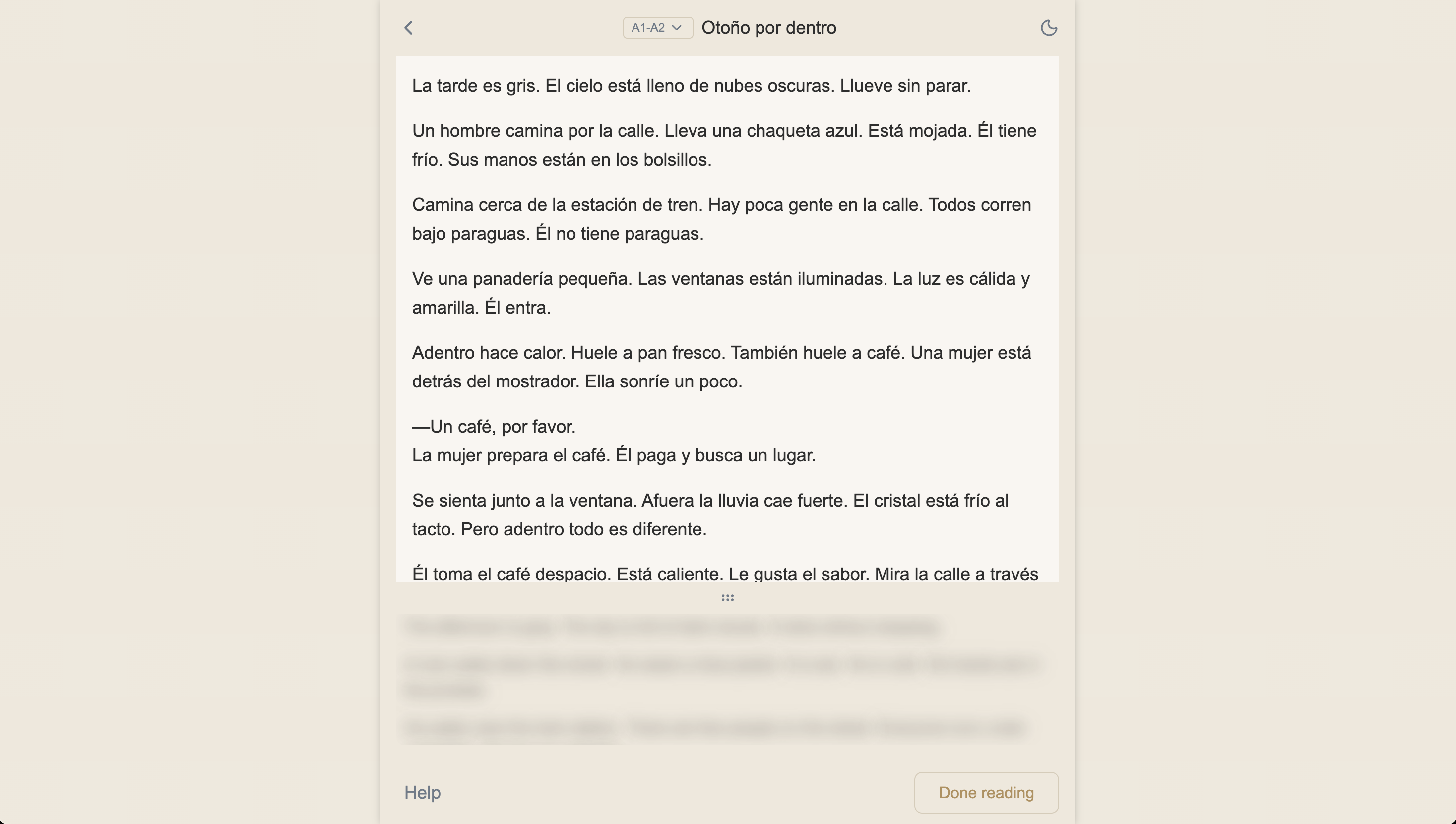 Reading practice is understanding