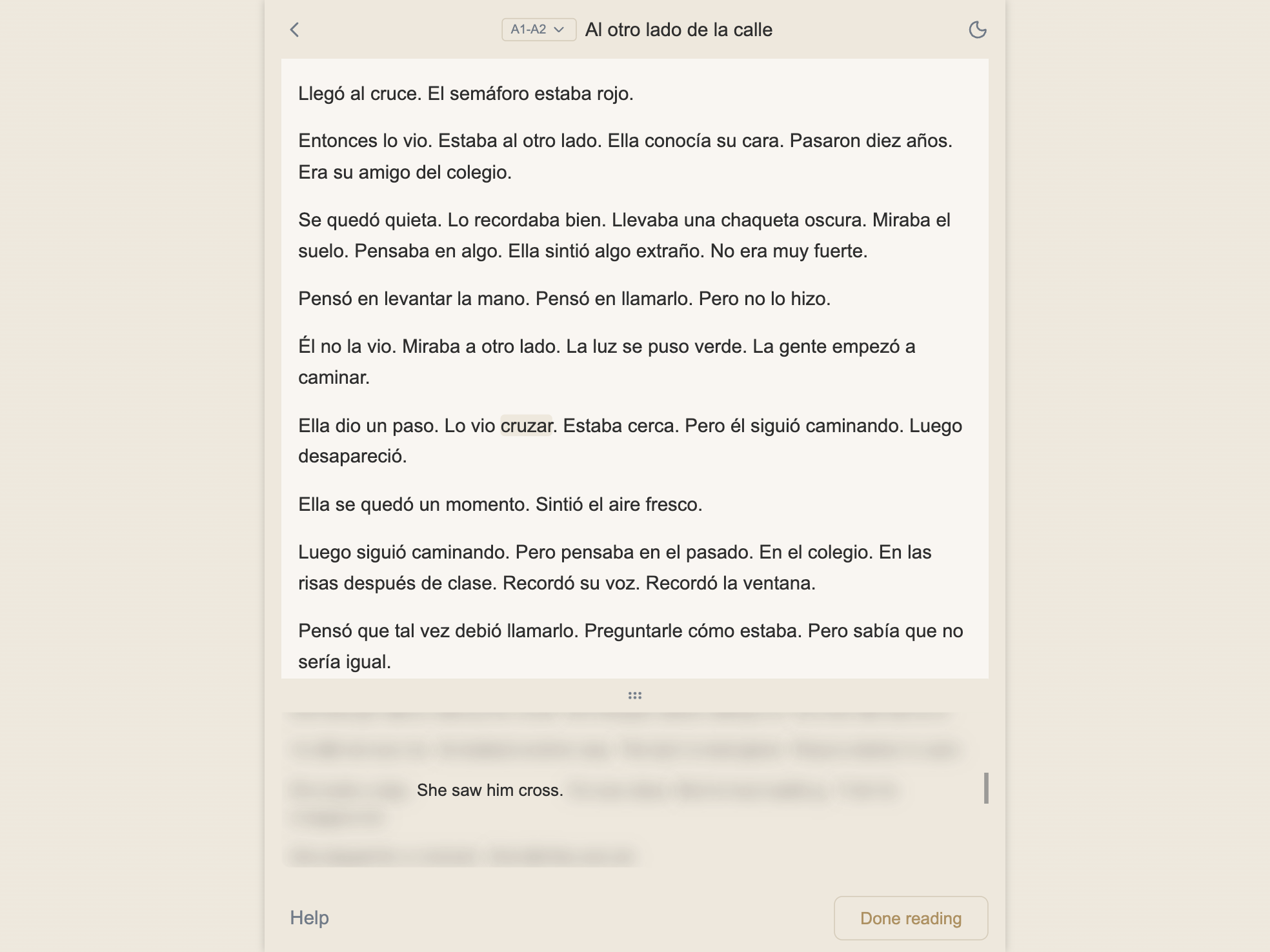 Reading practice is understanding